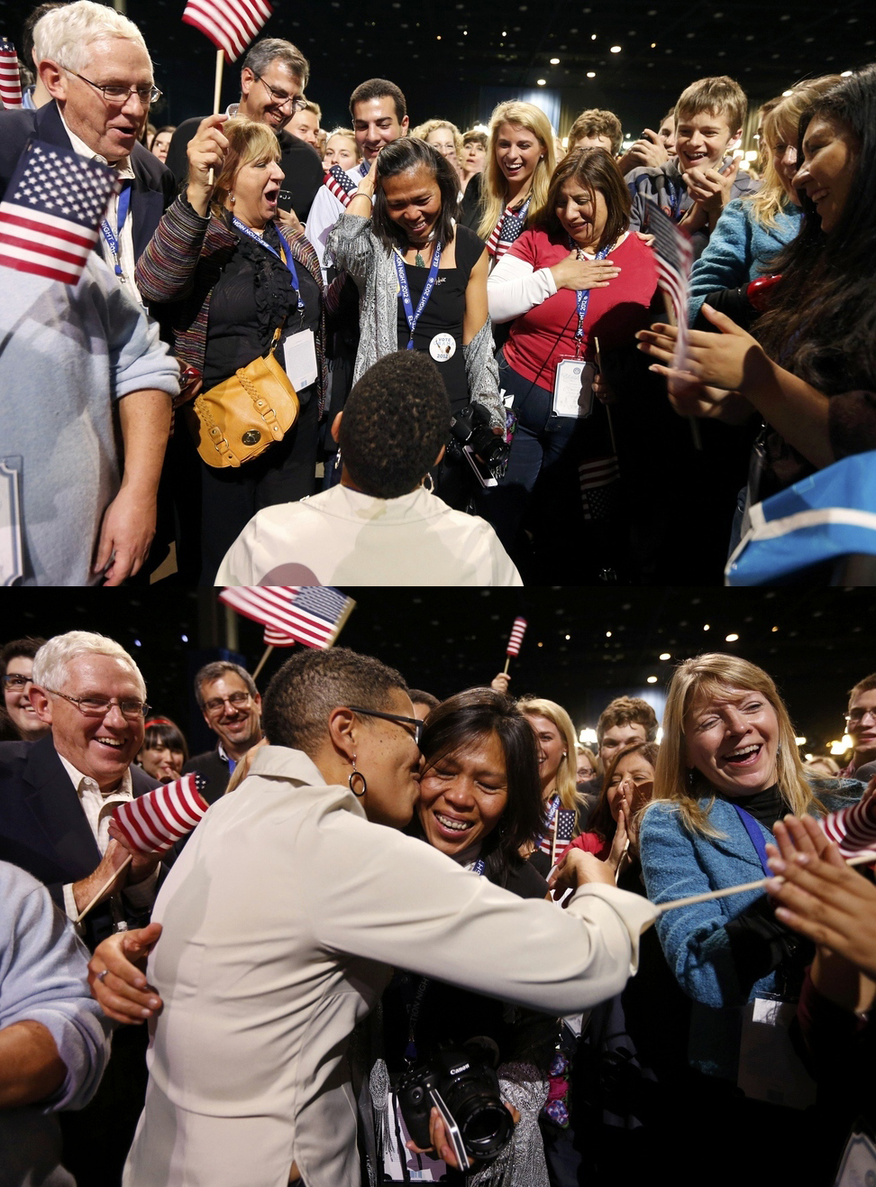 Two women from Maryland getting engaged on election night