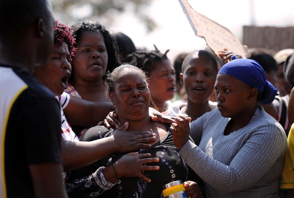 The grieving women of South African mine workers