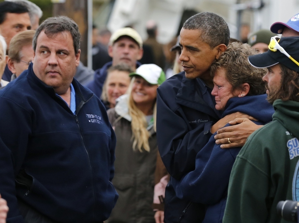 The governor of New Jersey and the president coming together after Hurricane Sandy