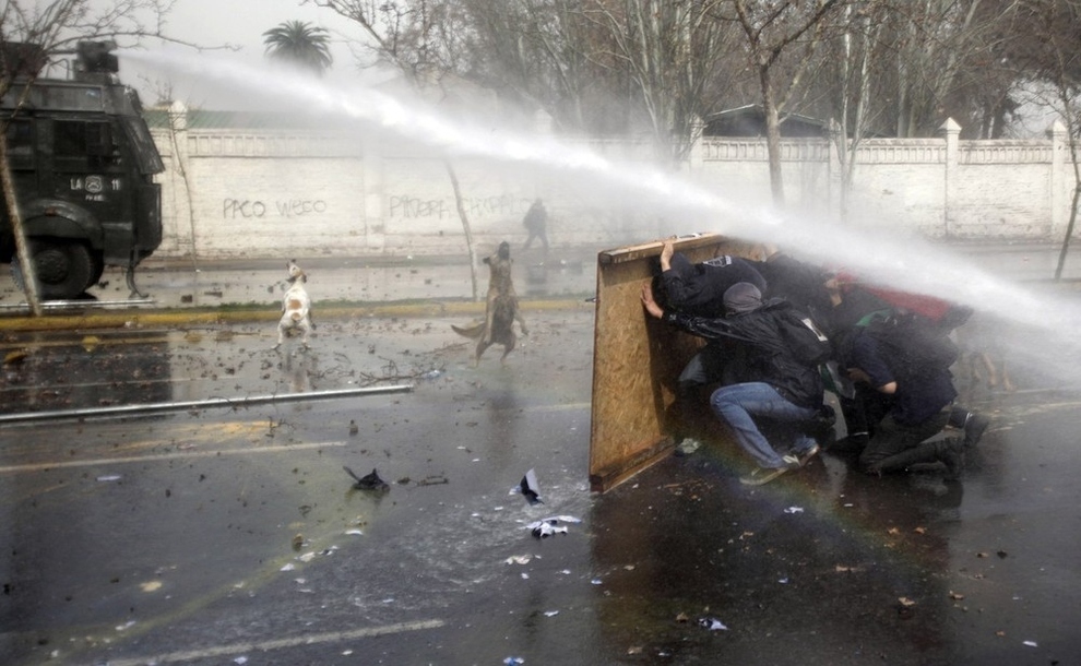 The student riots in Chile