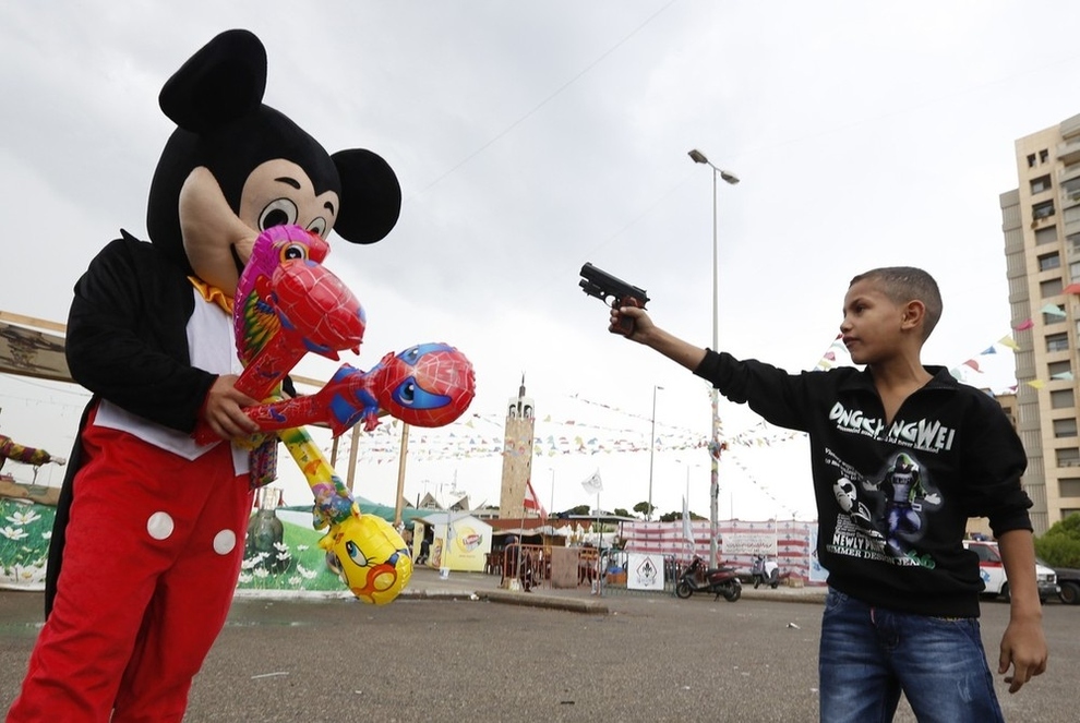 A Syrian refugee vs. Mickey Mouse