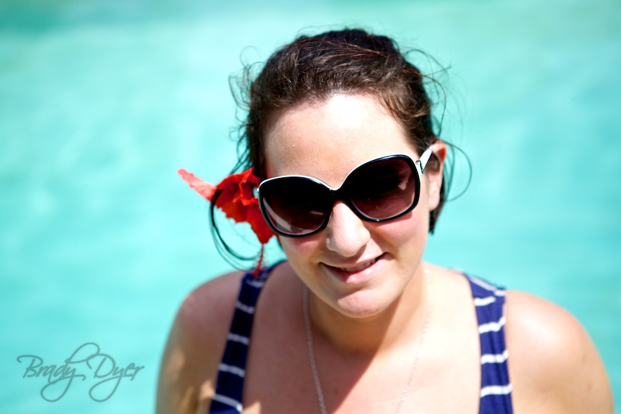 Emma in pool at Viwa Island