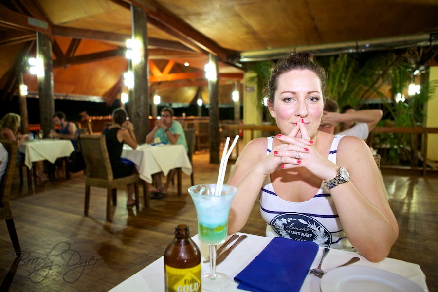 Emma in restaurant viwa island resort