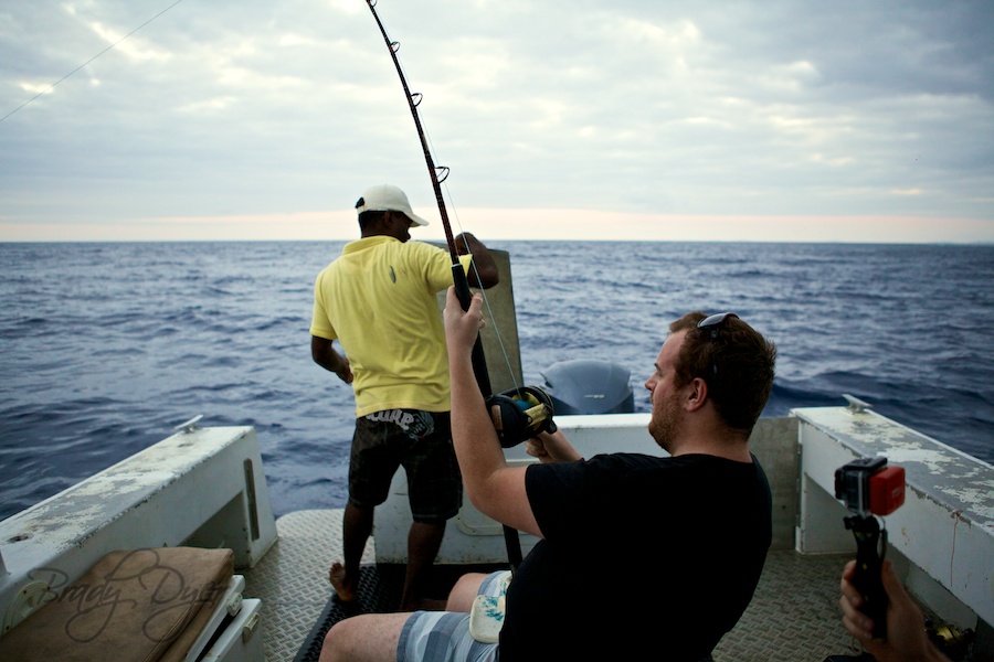 brady fishing at Viwa