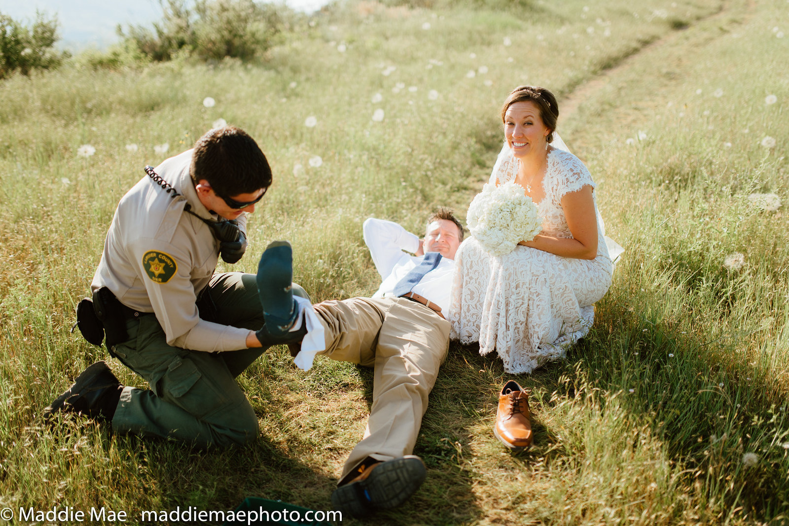 As luck would have it, a Larimer County Park Ranger was driving by at the same time, and Wilbur and the couple managed to flag him down.