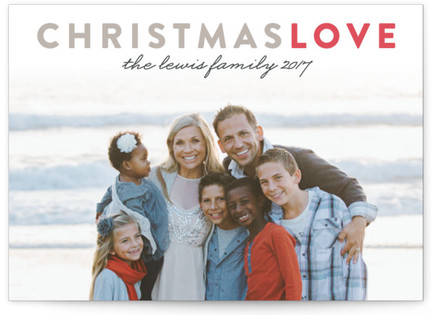 Christmas Love Letterpress Holiday Photo Cards